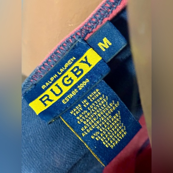 Rugby Ralph Lauren Dress Halter Blue Red Striped Medium Cotton - Picture 3 of 3